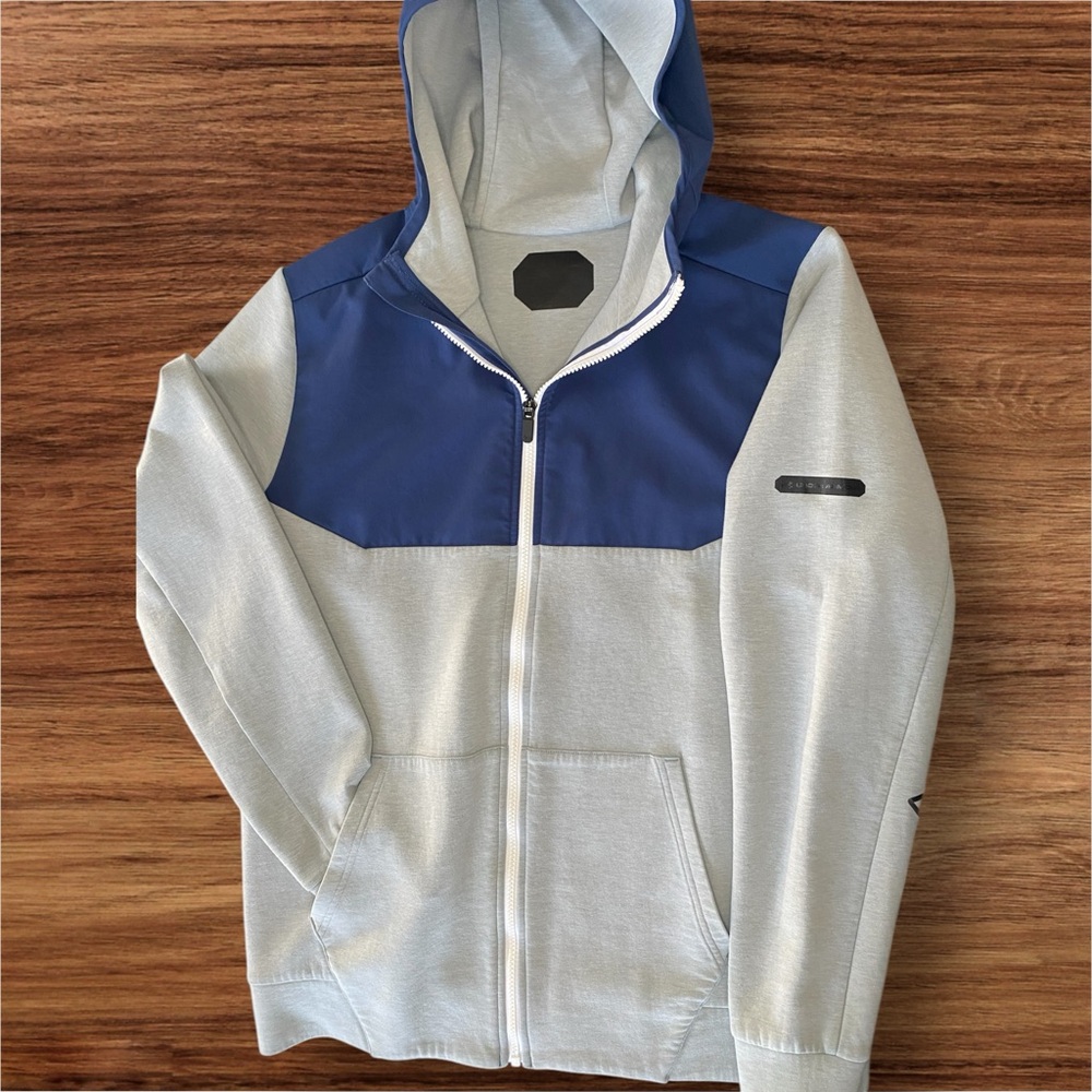 UNDER ARMOUR - Blue and Gray Zip-Up Hoodie